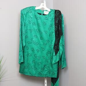 Vintage 1980's‎ long blouse/short dress size 14